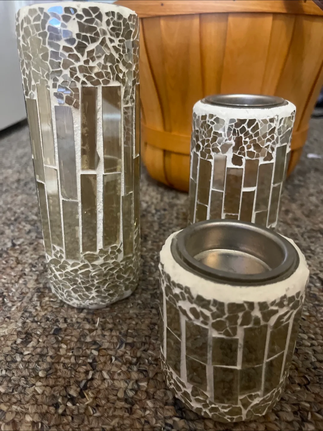 Mosaic Glass Candle Holders (Set of 3) thumbnail
