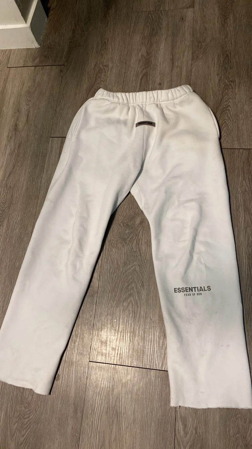 Essentials Fear of God White Sweatpants - Size M thumbnail