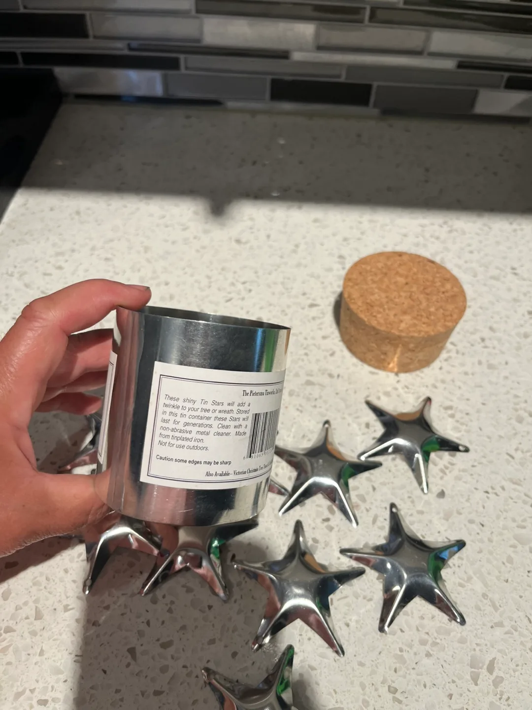 Tin Christmas Tree Stars with holes image indicator(6)