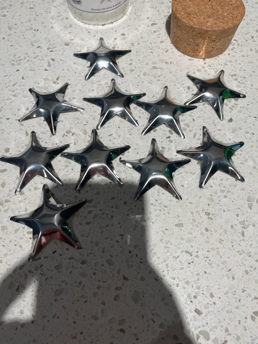 Tin Christmas Tree Stars with holes image indicator(2)