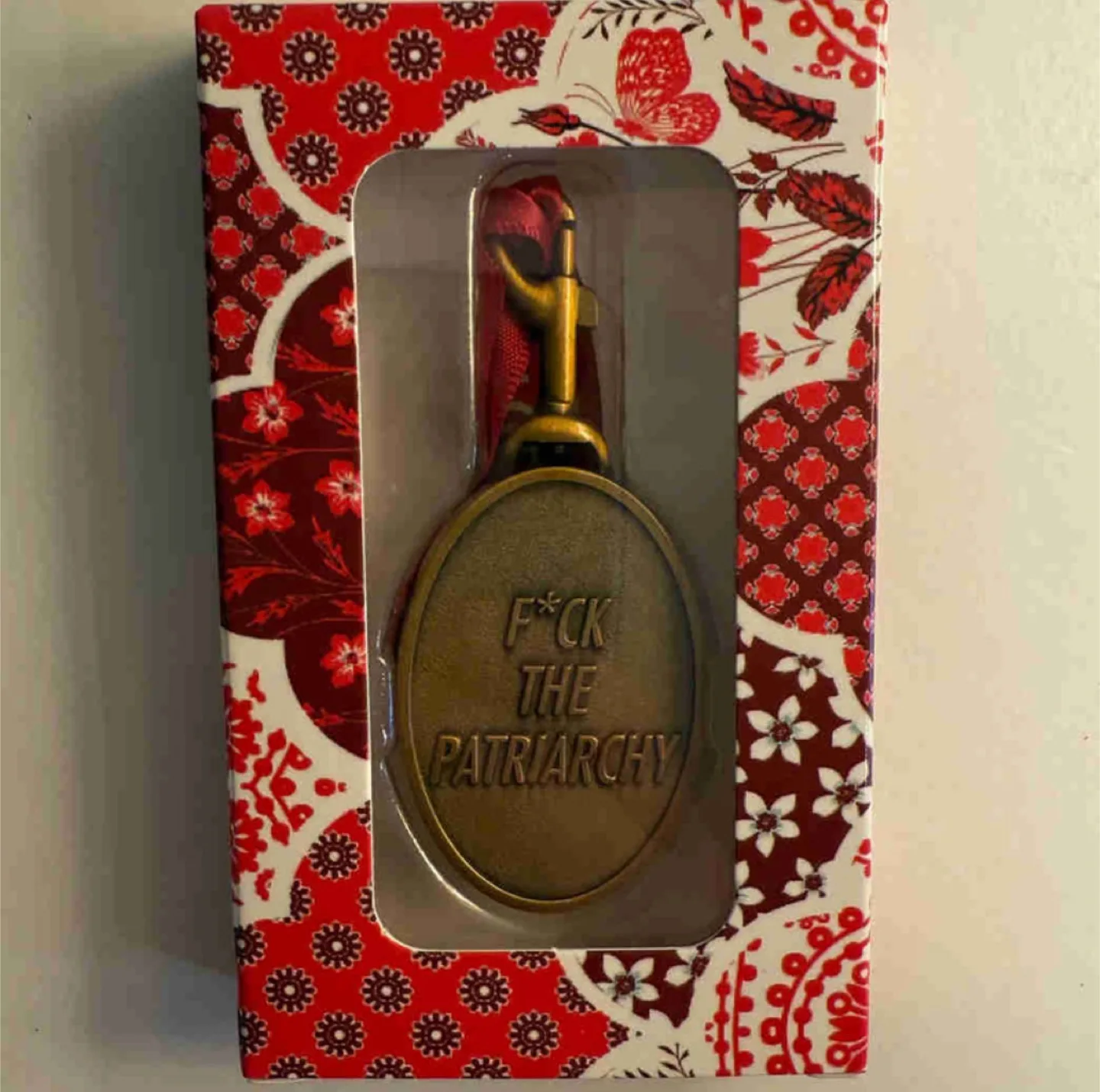 Taylor Swift Red Patriarchy Keychain Ornament - New