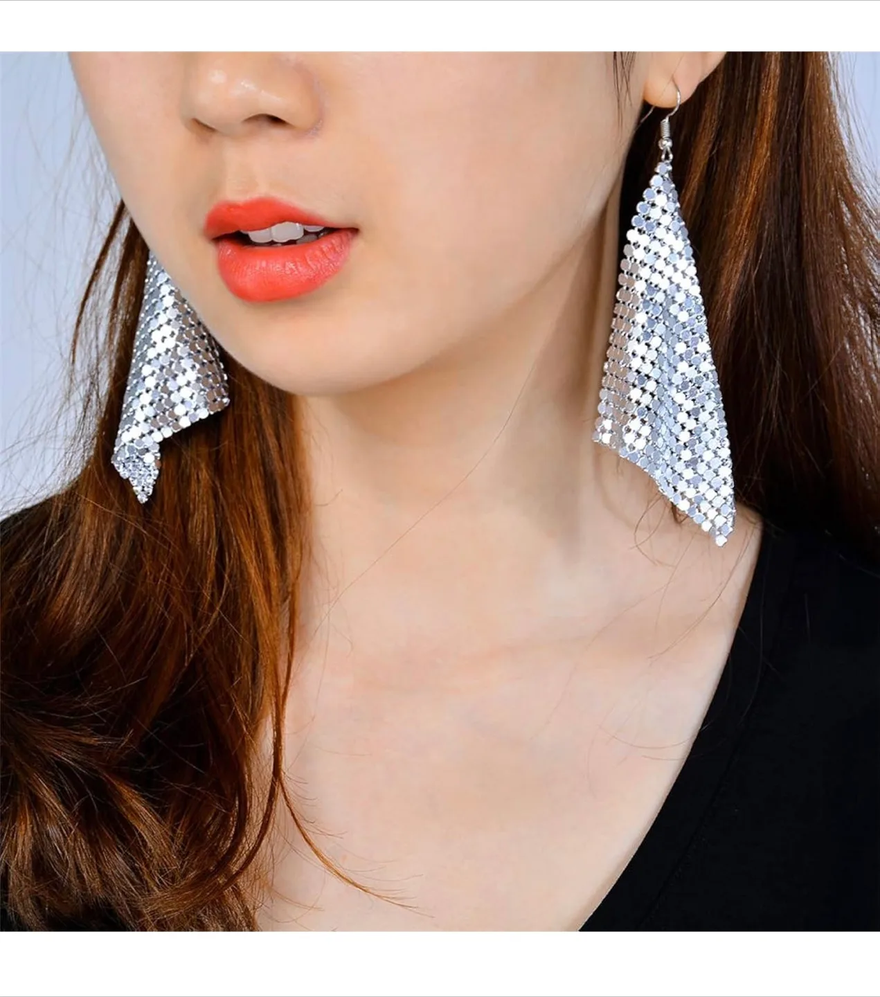 Silver Tassel Drop Earrings - New image indicator(6)
