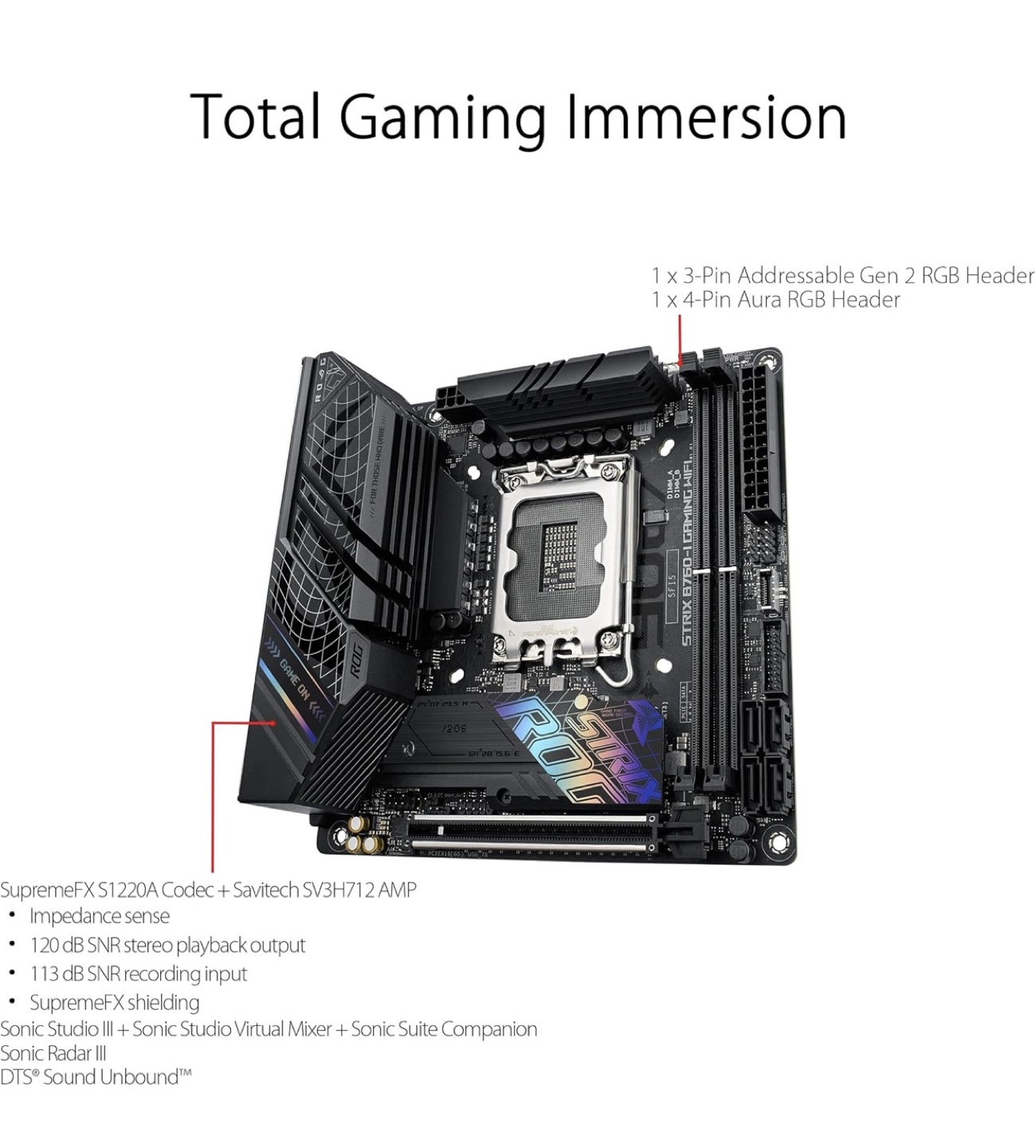 ASUS ROG Strix B760-I Gaming WiFi Motherboard - photo 5