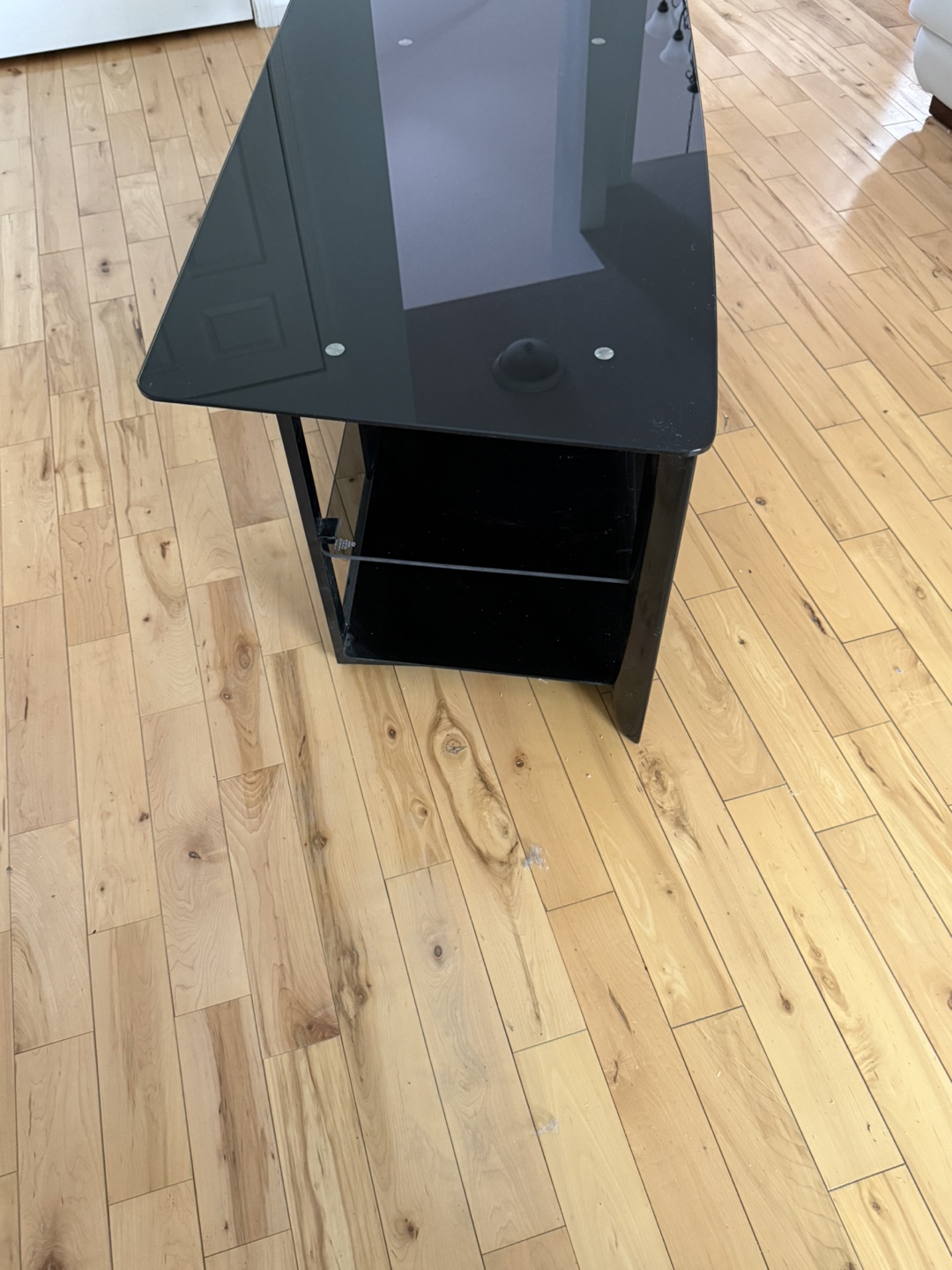 Black Glass TV Stand - photo 2