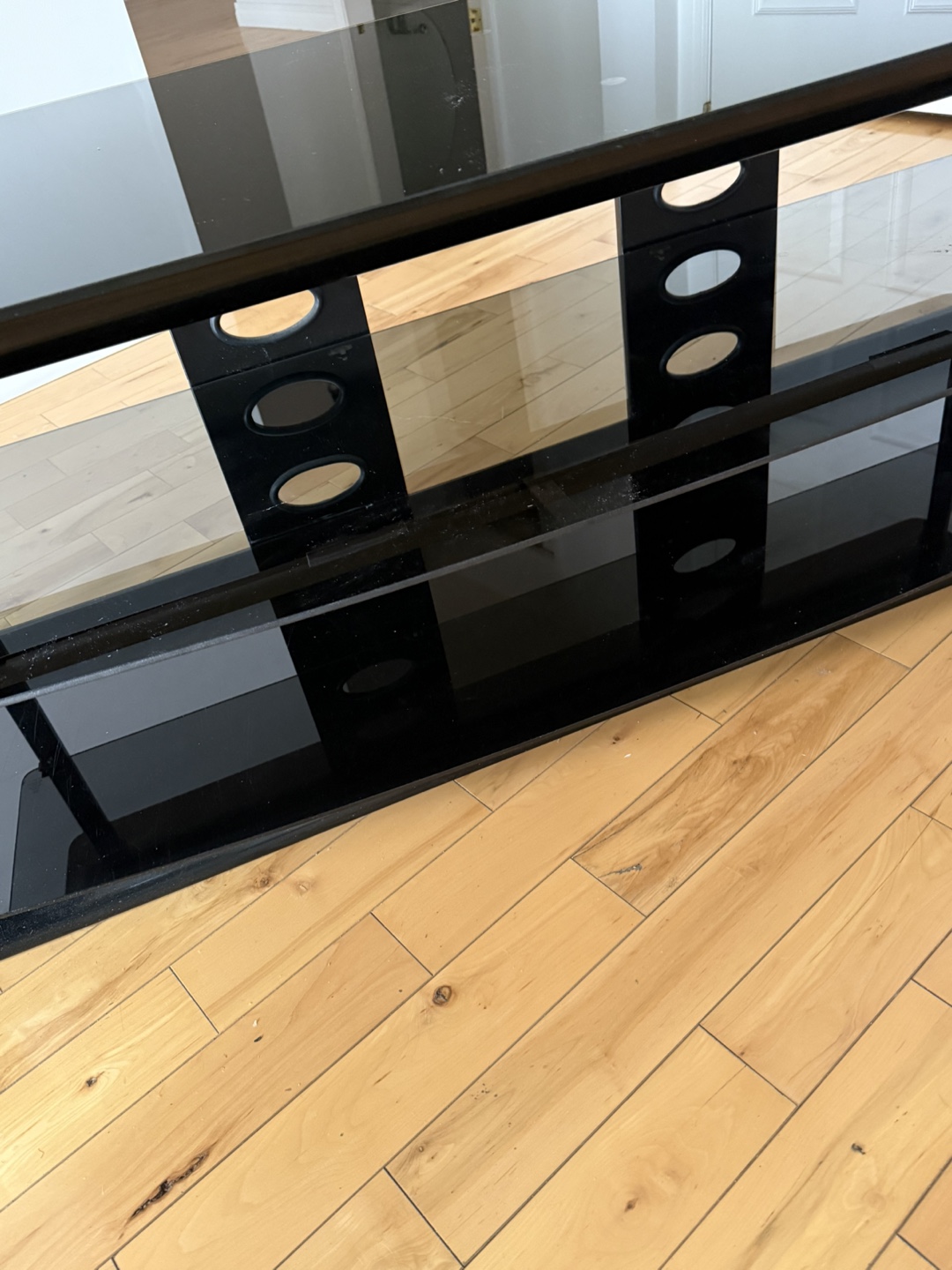 Black Glass TV Stand - photo 3