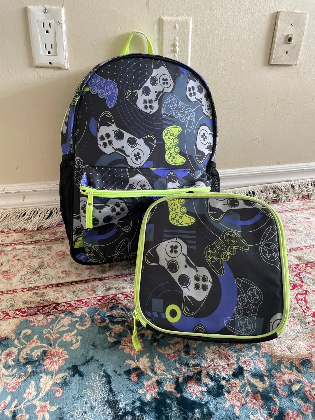 Kids Backpack and Lunch Bag Set, Video Game Pattern thumbnail