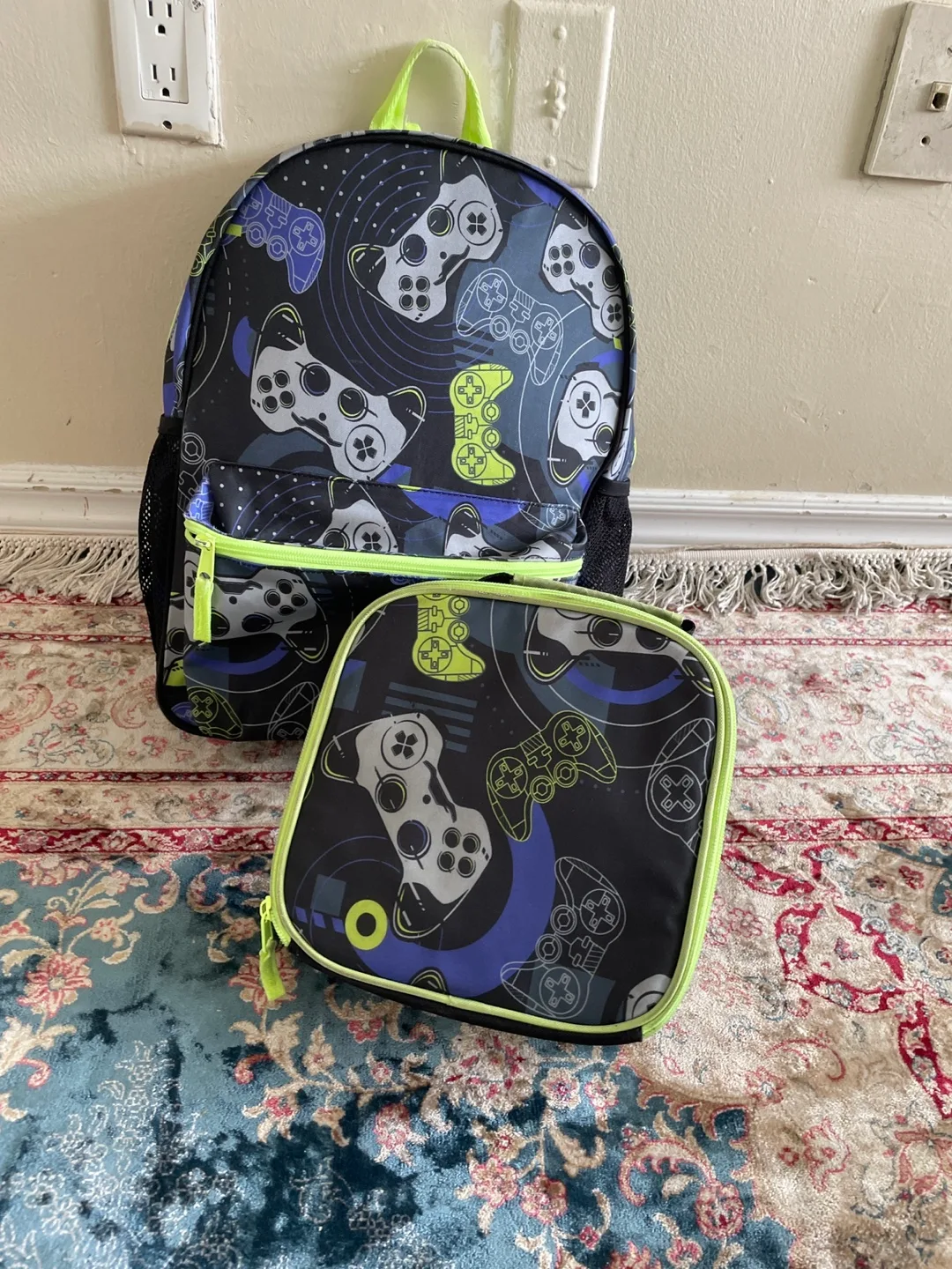 Kids Backpack and Lunch Bag Set, Video Game Pattern image indicator(2)