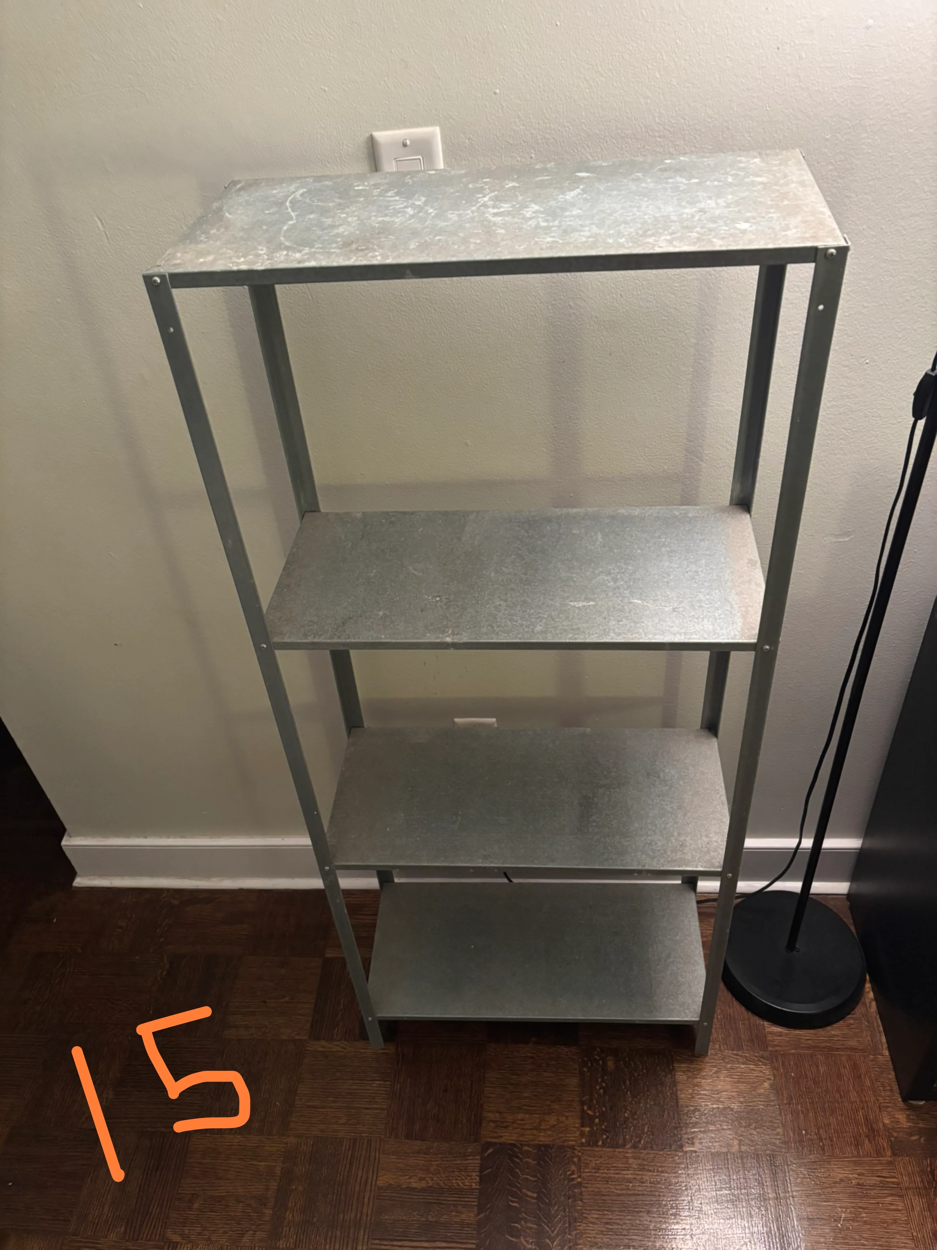 2 Metal Shelving Unit + free scented candles image indicator(3)