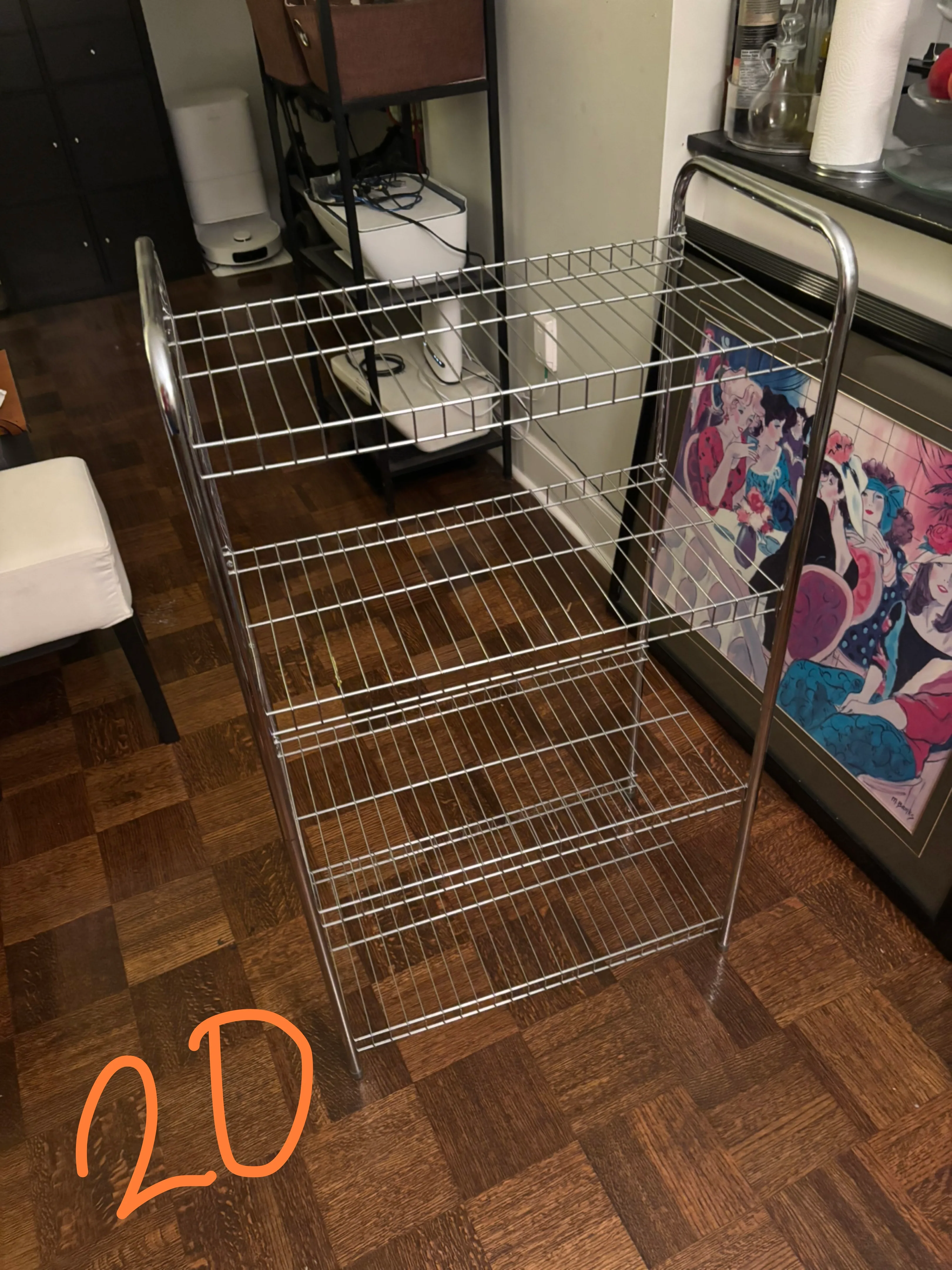 2 Metal Shelving Unit + free scented candles image indicator(5)