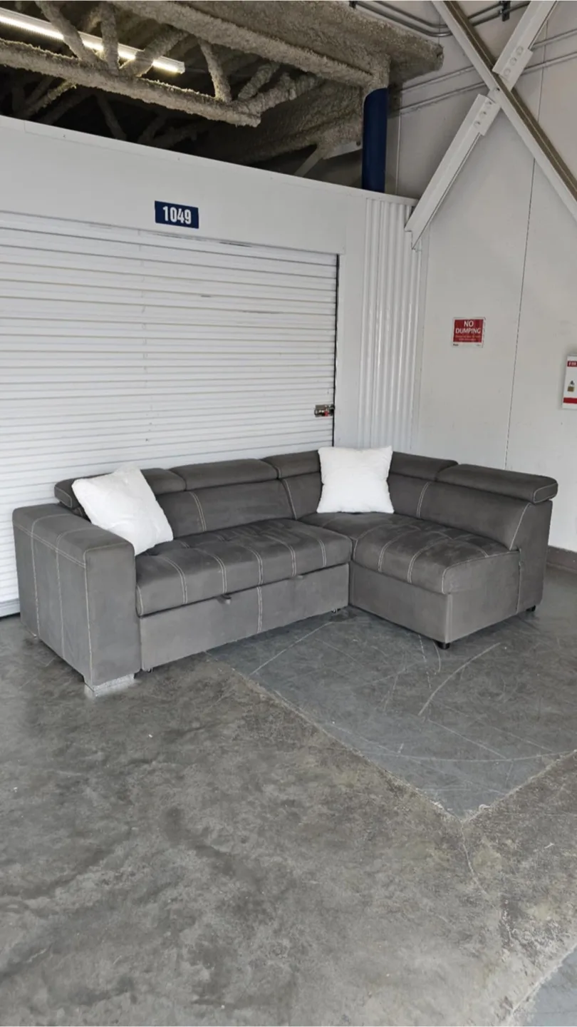 Drake 3 piece right facing pull out sofa bed thumbnail