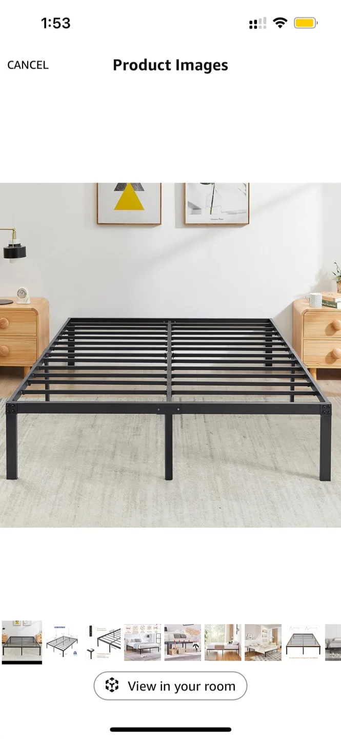 Full Size Metal Bed Frame - 14 Inch thumbnail