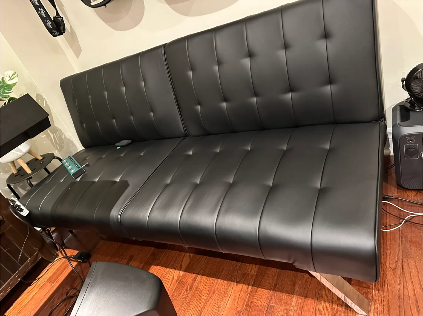 Black leather- Sofa Bed image indicator(2)