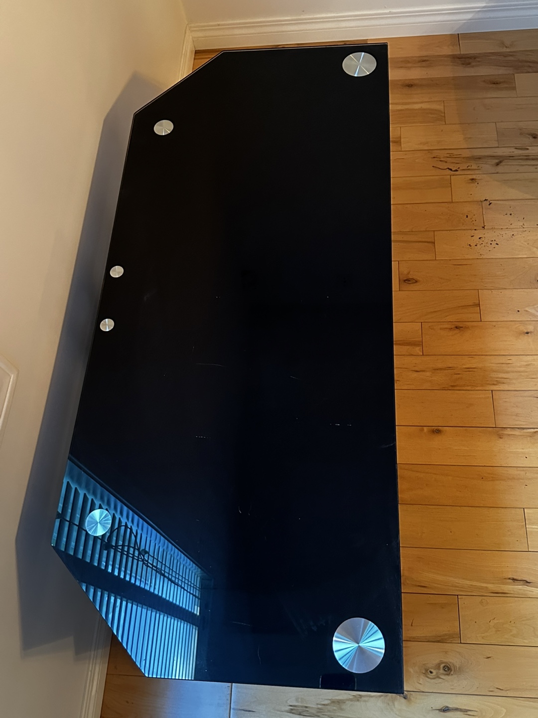 Black Glass TV Stand - photo 2