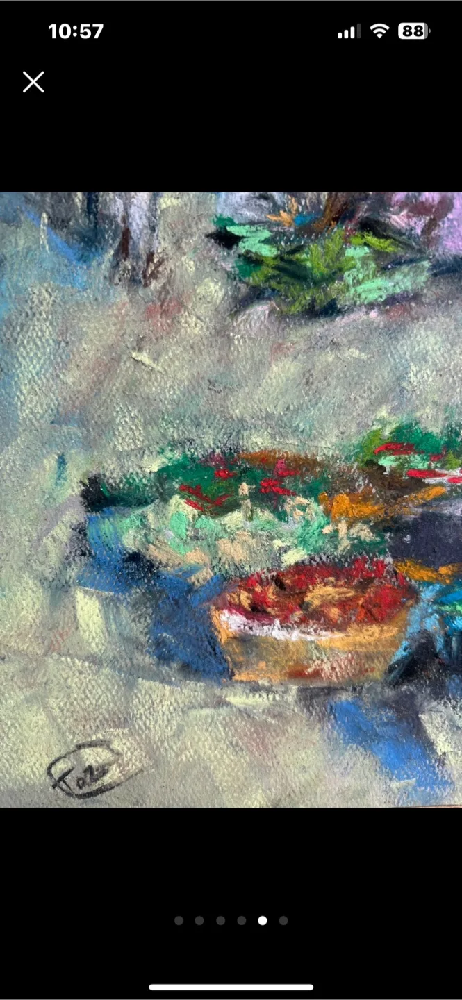 “Morning Sellers” Original Pastel Painting image indicator(5)