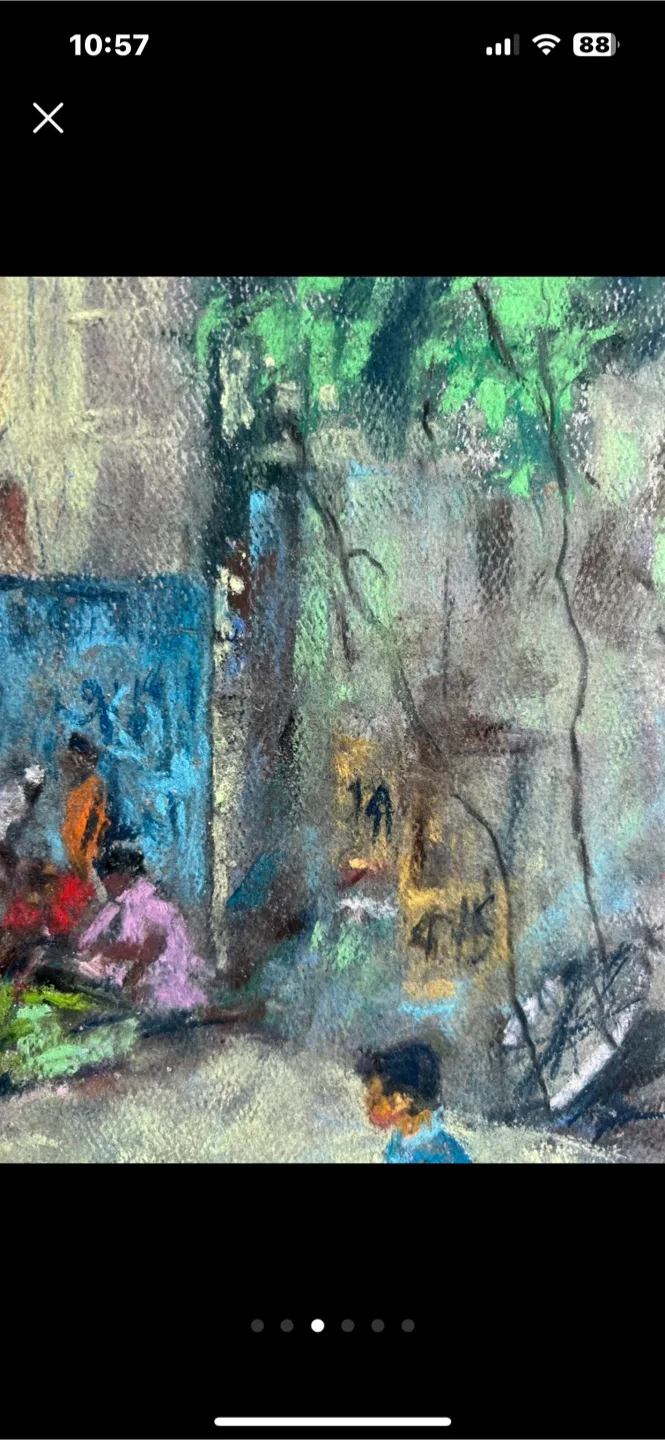 “Morning Sellers” Original Pastel Painting image indicator(3)