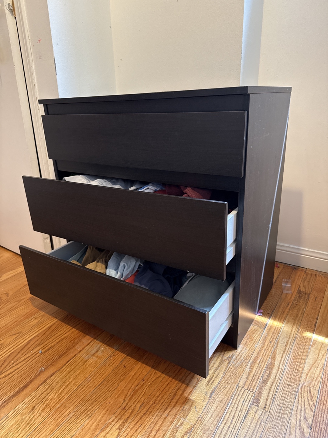 IKEA Malm 3-Drawer Dresser - Dark Brown - photo 3