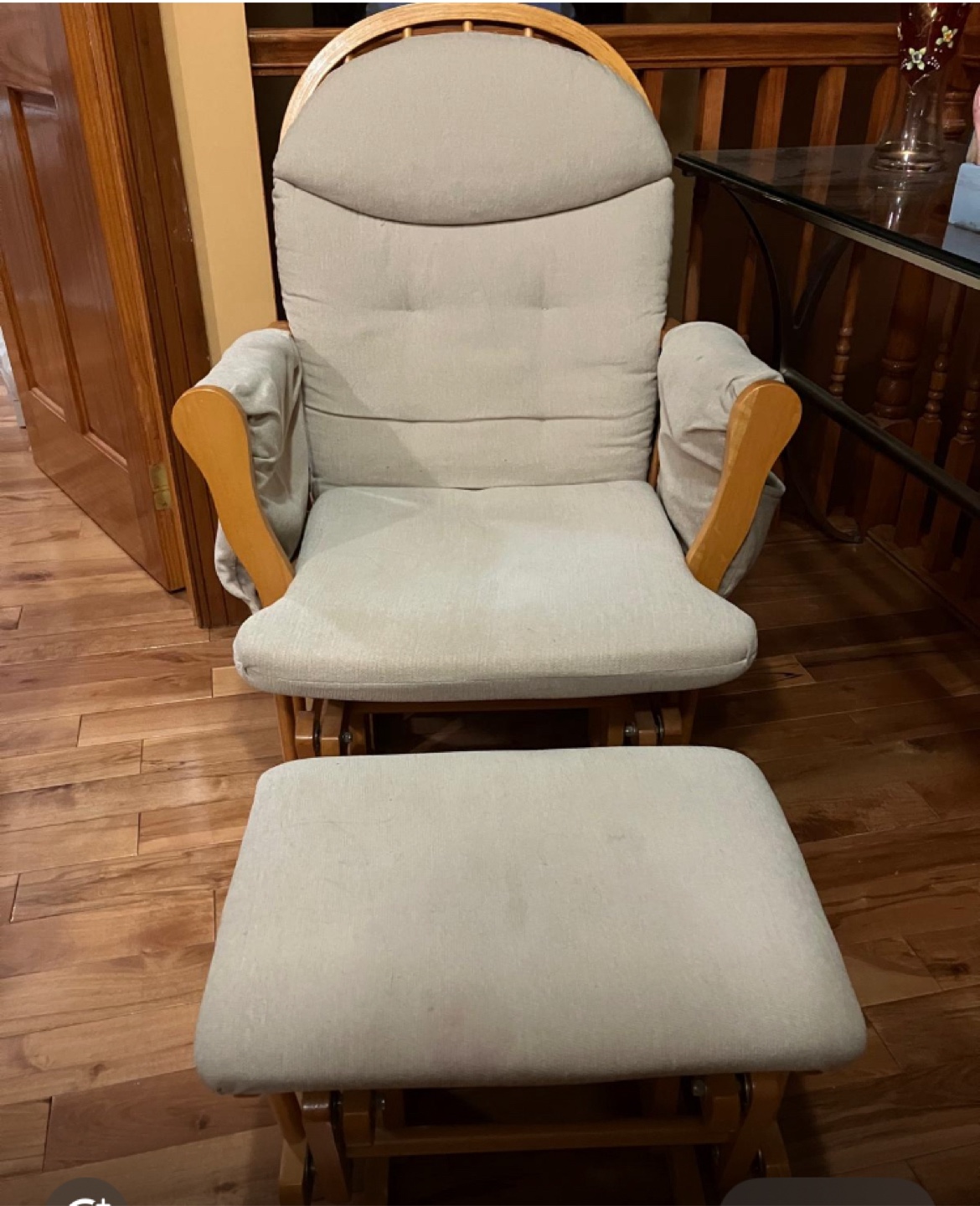 Glider Rocking Chair with Ottoman