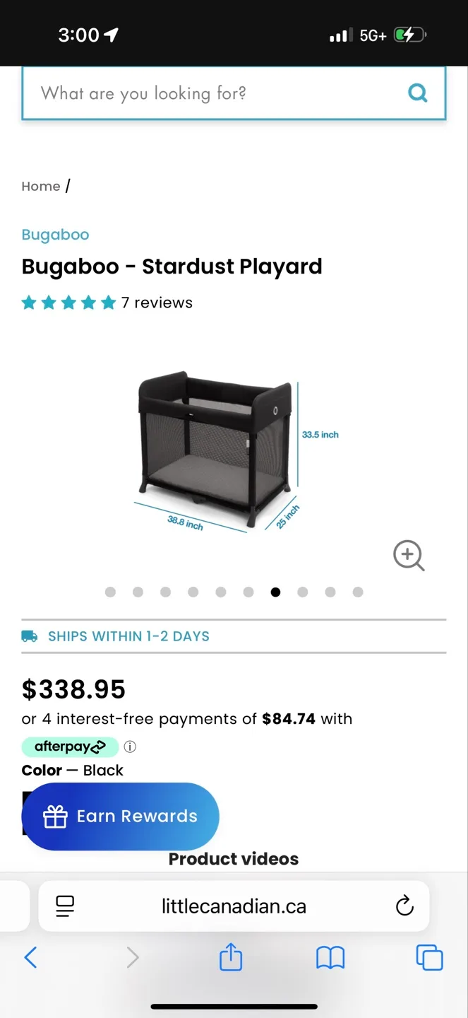 Bugaboo Stardust Playard - dark grey thumbnail