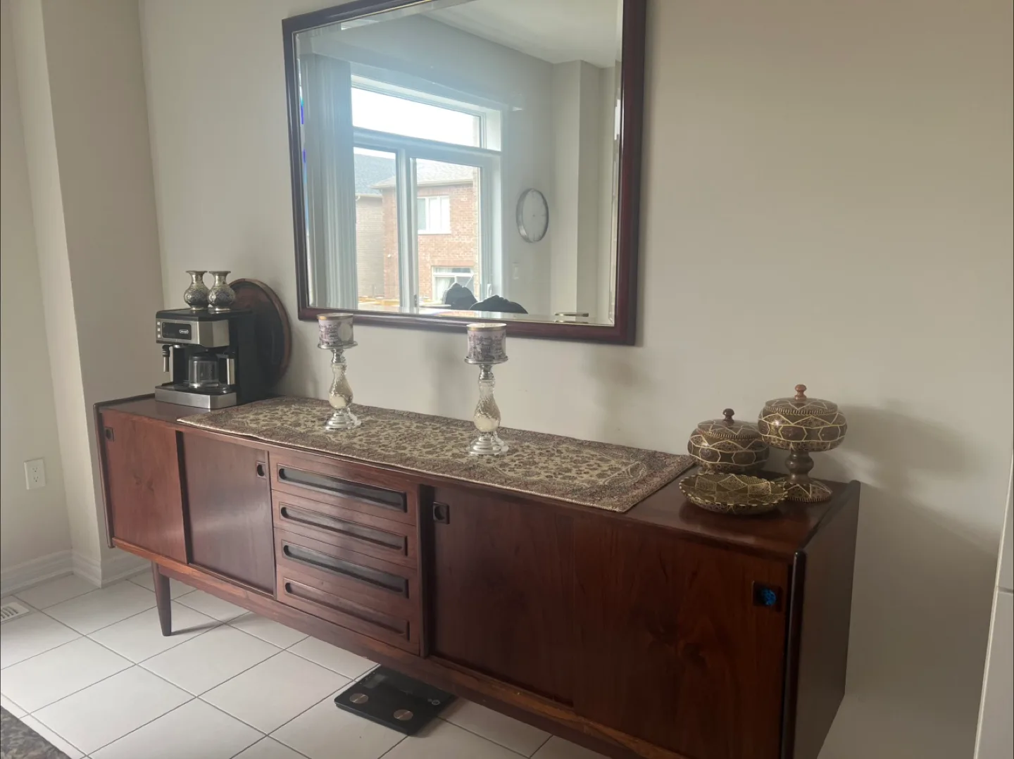 Wooden Sideboard with Mirror thumbnail