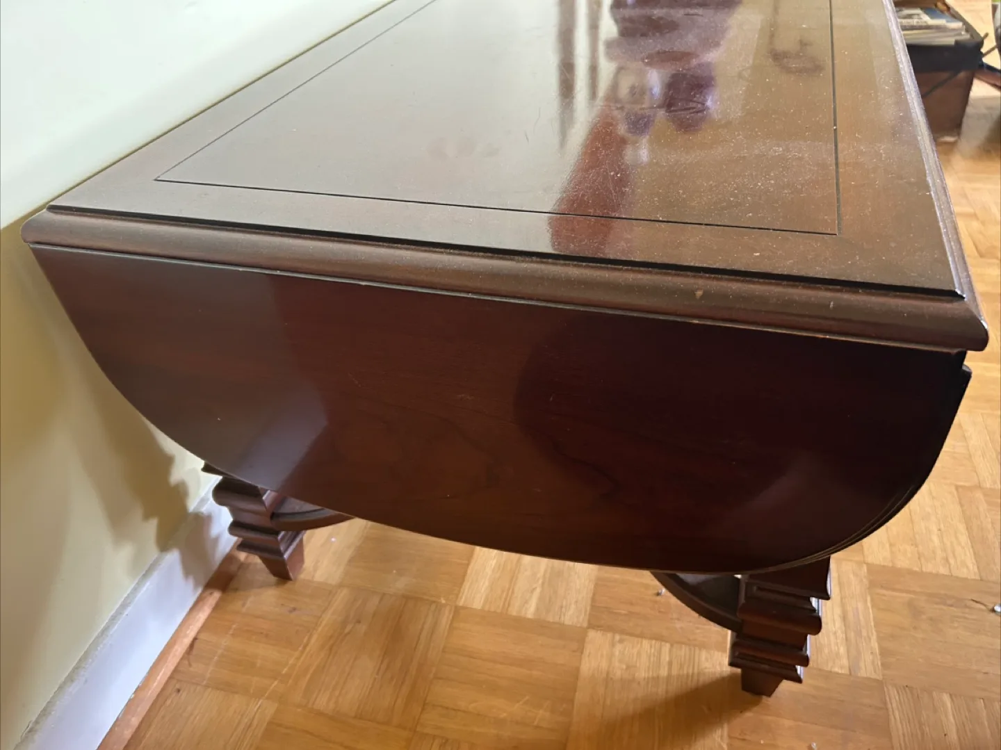 Brown Wooden Drop Leaf Table image indicator(3)