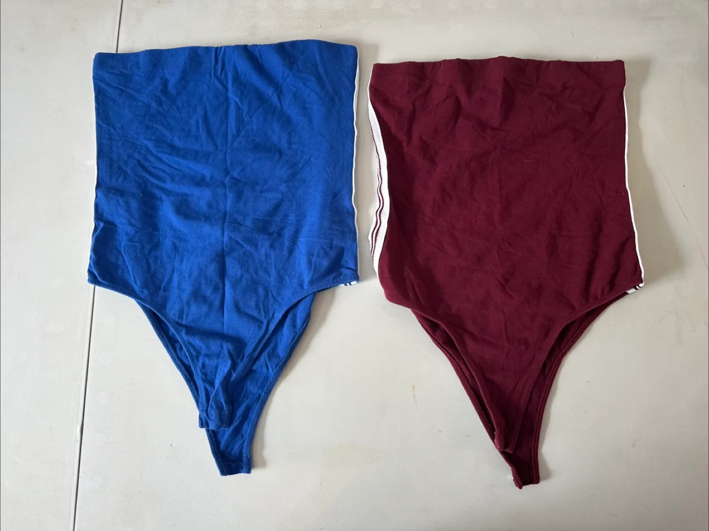 Two Bodysuits - Blue & Burgundy thumbnail