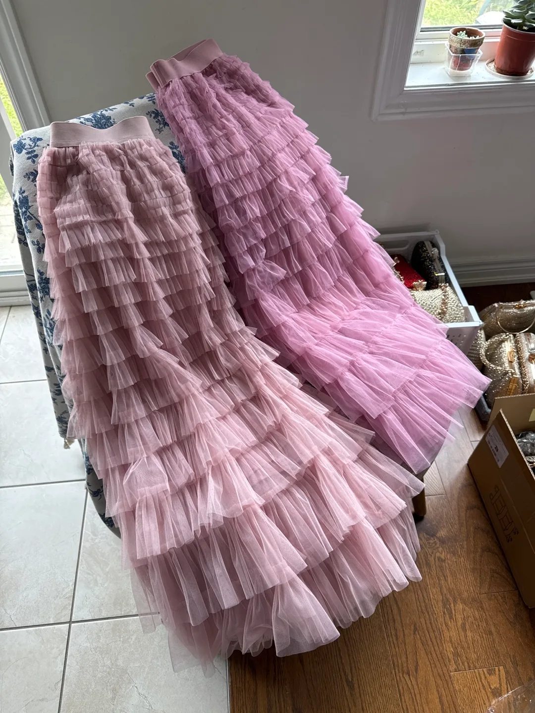 Ruffled Tulle Skirts - Pink & Lilac image indicator(2)