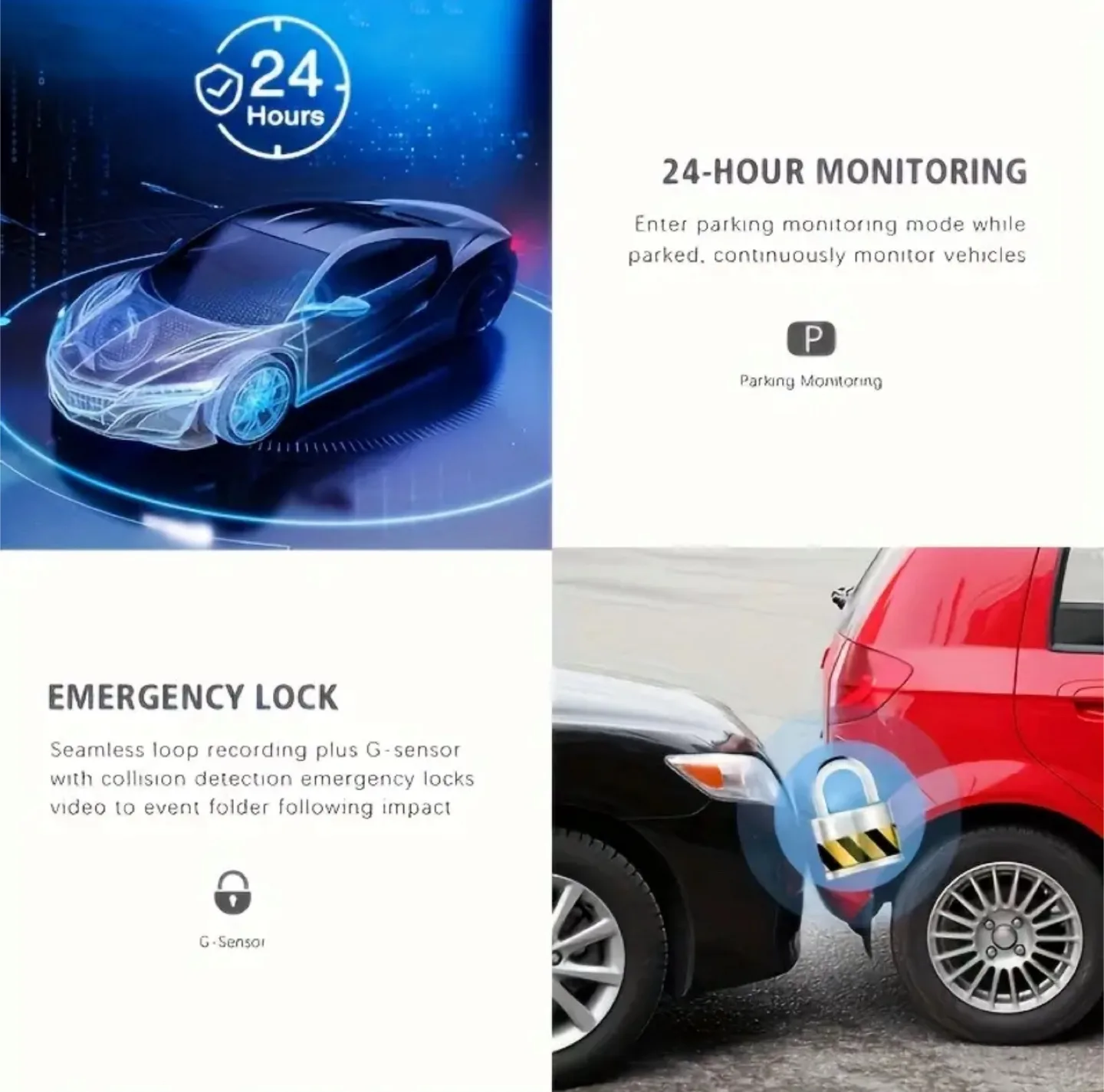 Full HD 1080 Car Dash Cam - Dual Cameras image indicator(4)