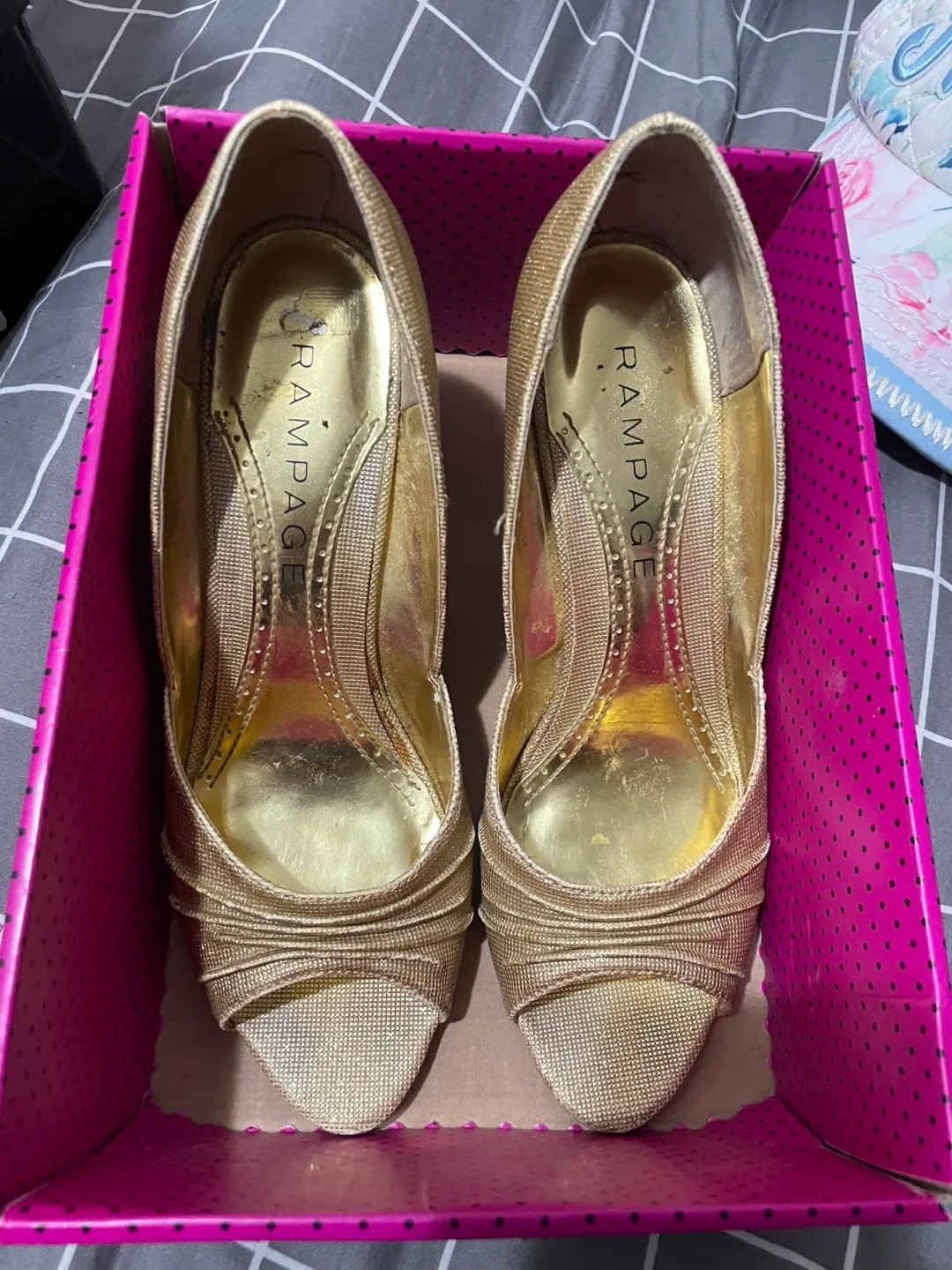 Rampage Gold Heels thumbnail