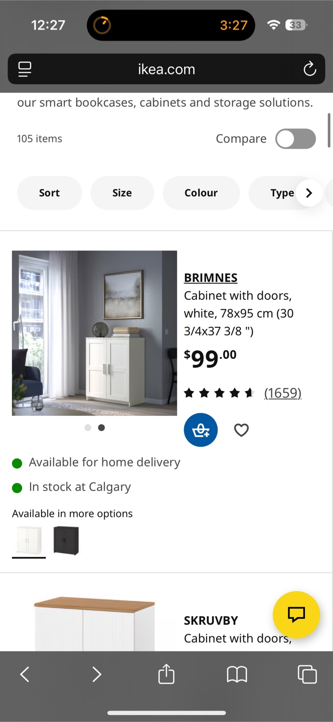 ikea white Brimnes Cabinet - photo 3