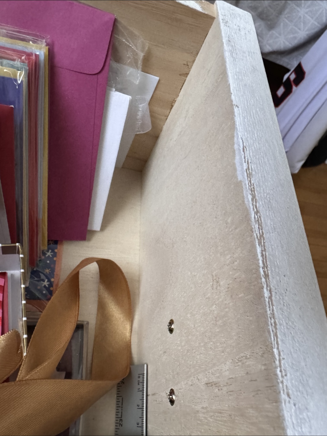 White 3-Drawer Dresser solid wood with glass - photo 2