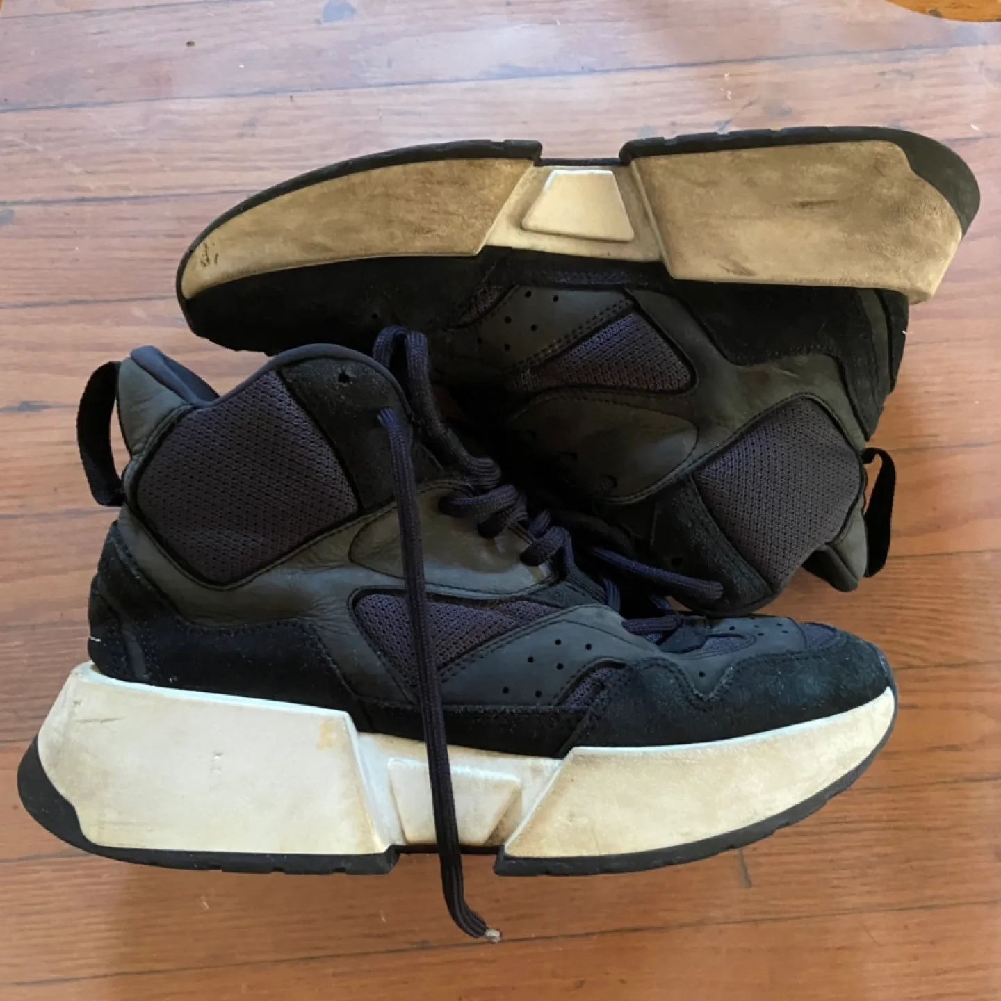 Maison Margiela MM6 High Top Flare Black Suede Sneaker image indicator(2)