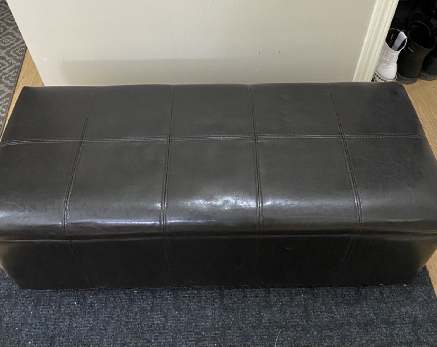 Dark Brown Storage Ottoman