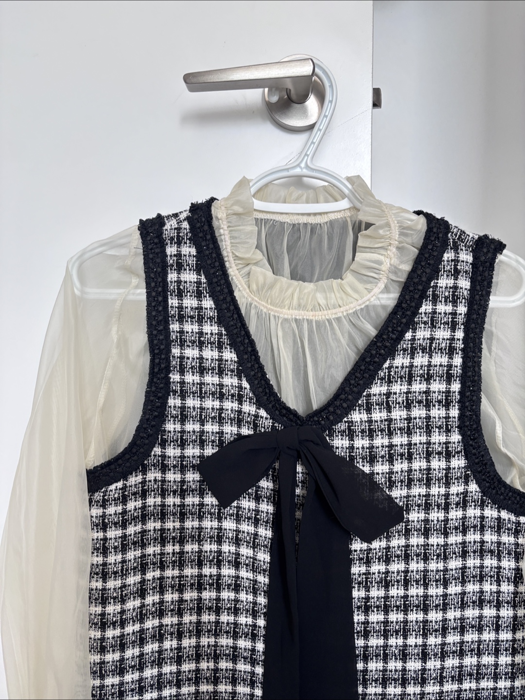 Mesh Top & Sleeveless Dress Set - photo 2