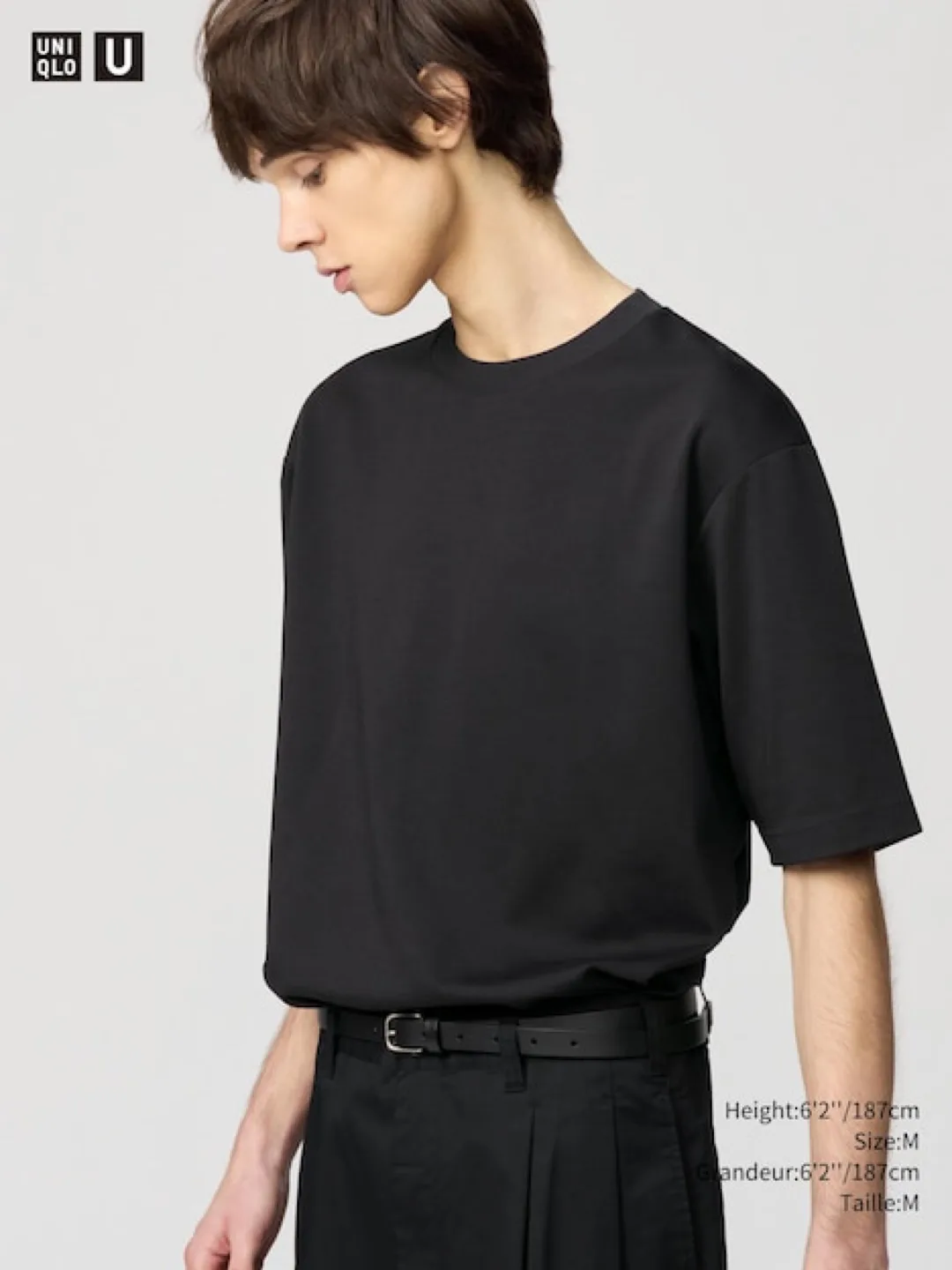 BNWT Uniqlo AIRism Cotton Oversized Crew Neck Tee - XS image indicator(2)