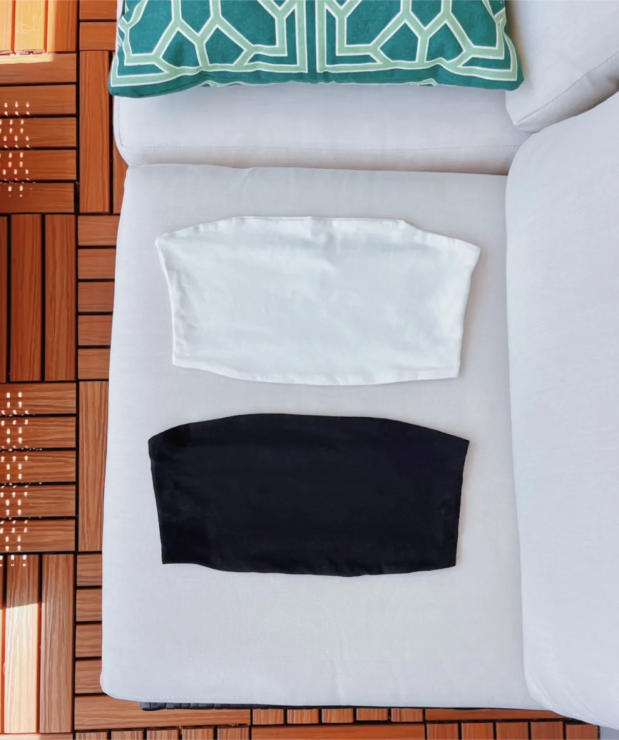 Brand New H&M Tube Tops - Black & White, Size M thumbnail