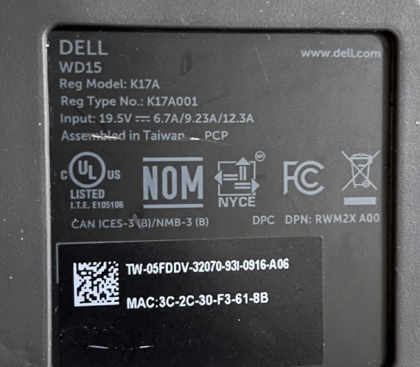 Dell WD15 K17A Docking Station - photo 5