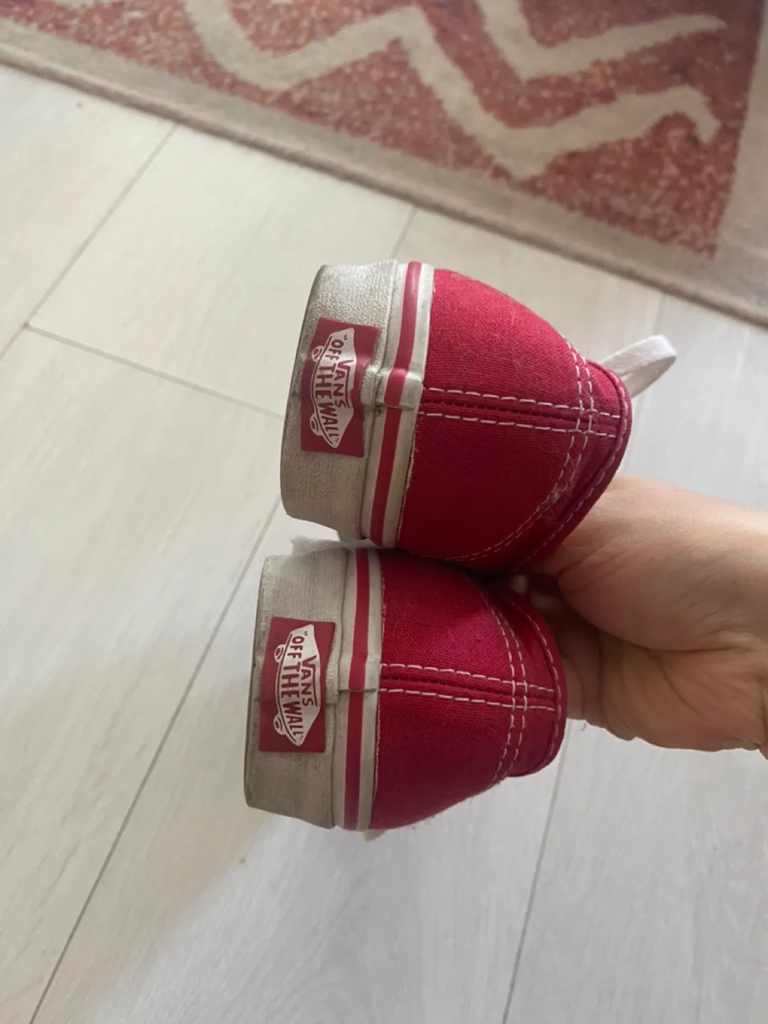 Vans Red Canvas Sneakers image indicator(3)