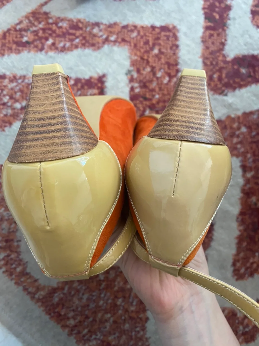 Orange Suede Heels image indicator(2)