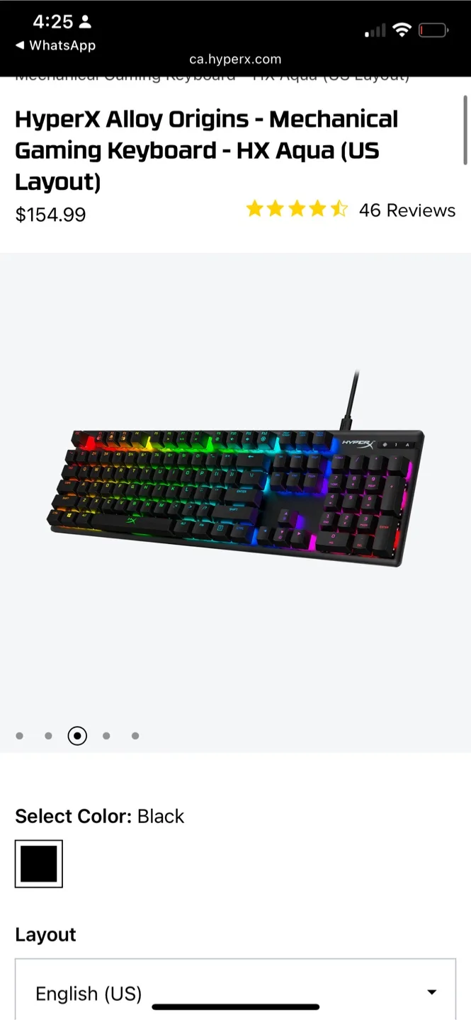 HyperX Alloy Origins Mechanical Gaming Keyboard image indicator(4)