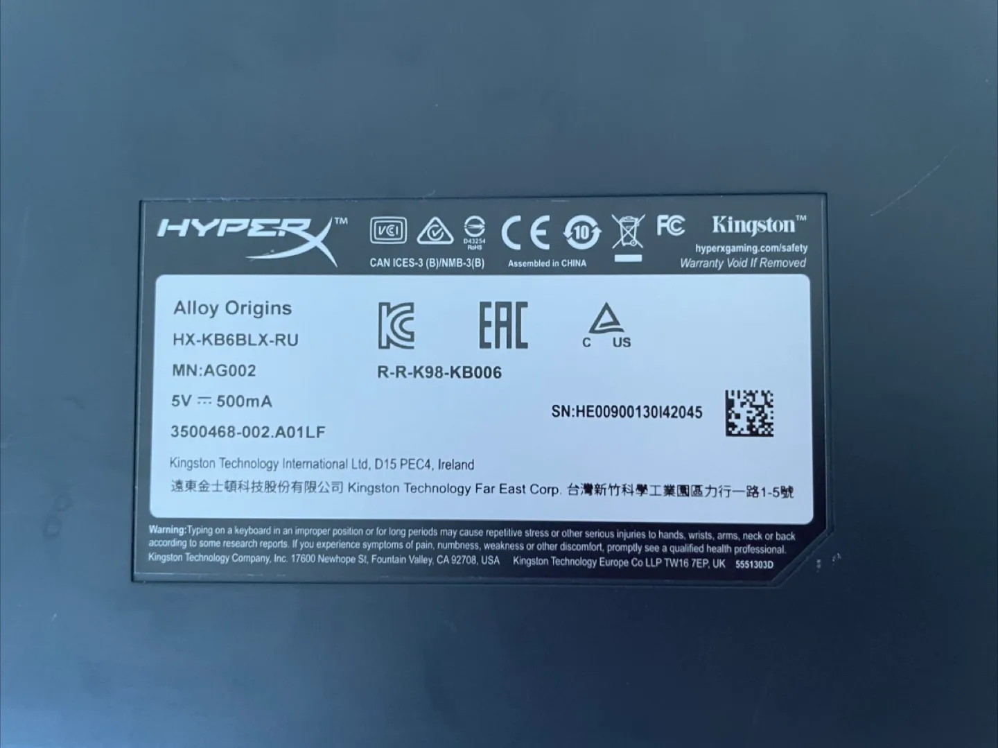 HyperX Alloy Origins Mechanical Gaming Keyboard image indicator(3)