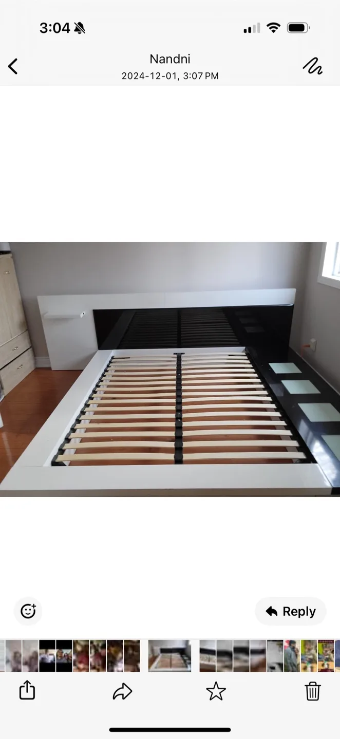 Bed frame with light on the side image indicator(5)