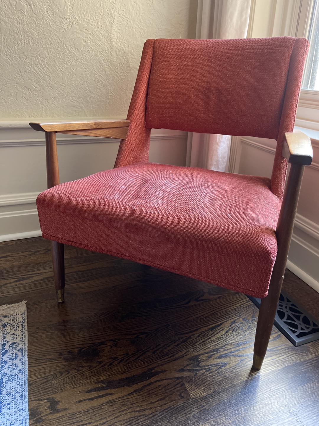 Mid-Century Modern Armchair - orange/red - photo 2