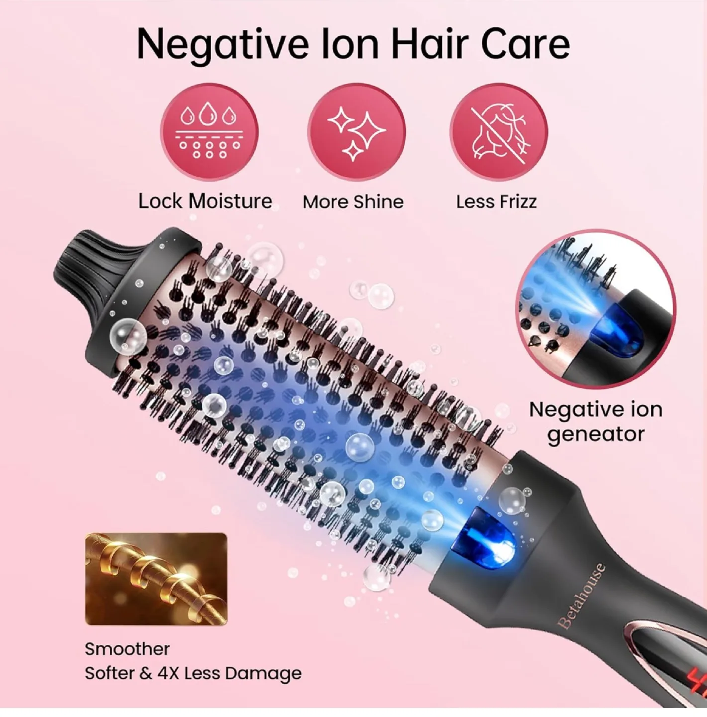 Betahouse 1.5 Inch Ceramic Curling Barrel - Black image indicator(4)