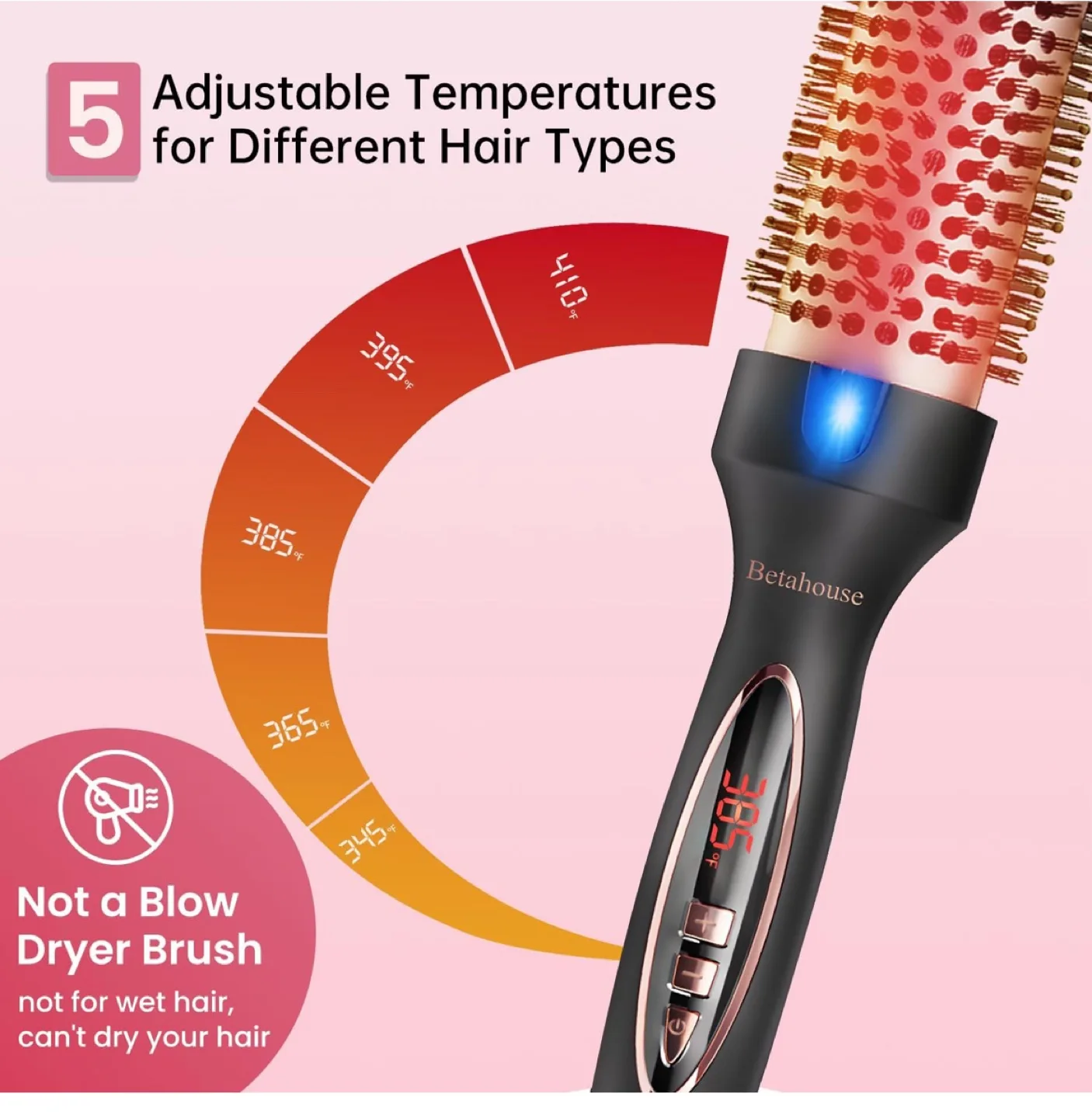 Betahouse 1.5 Inch Ceramic Curling Barrel - Black image indicator(3)