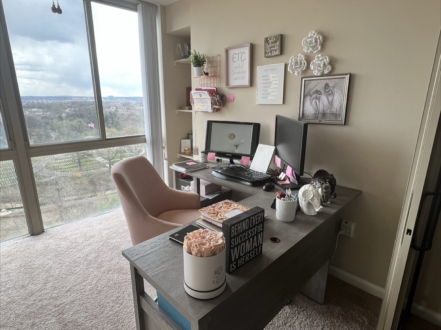 L Shaped computer desk