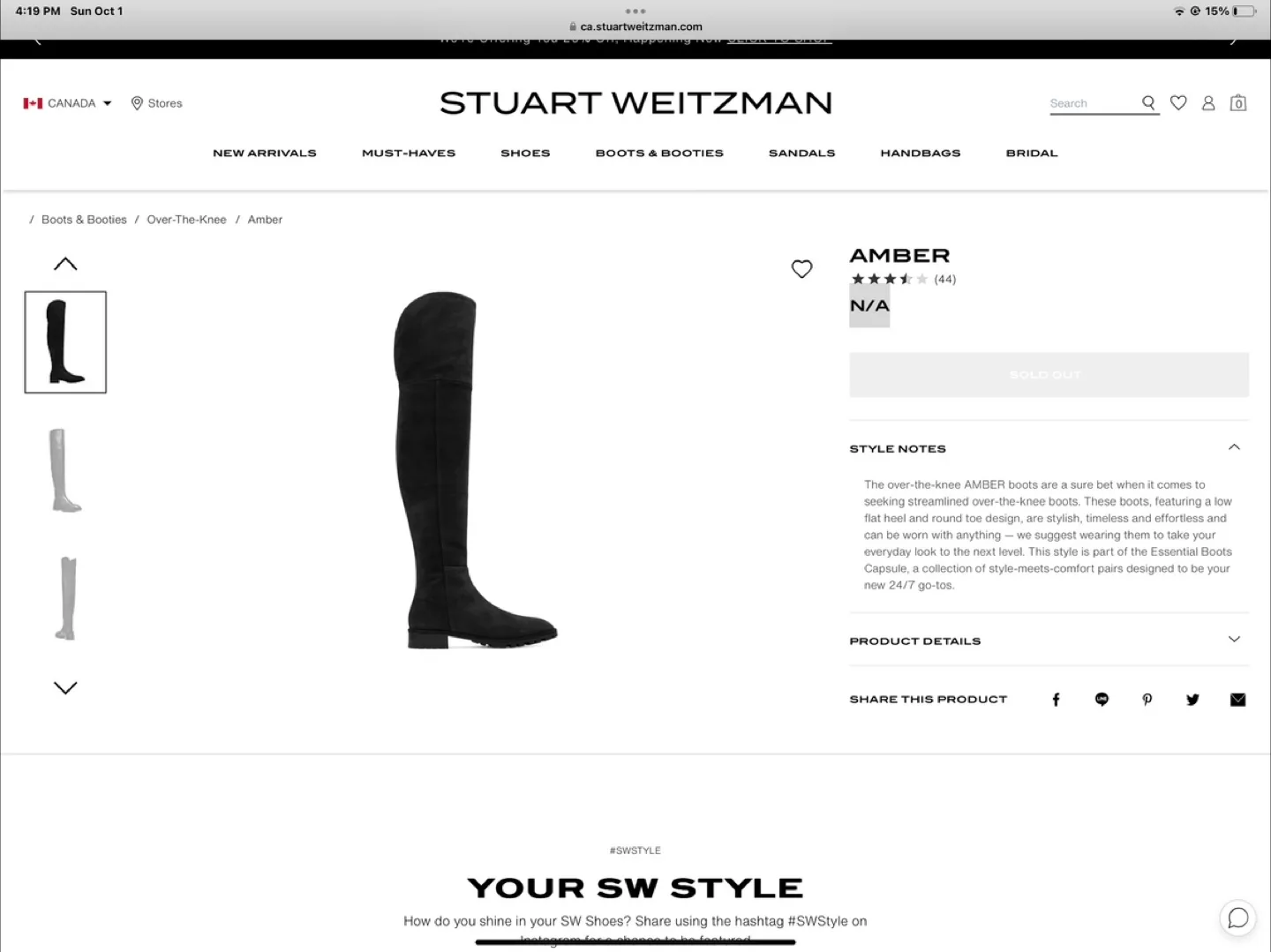 Stuart Weitzman Amber Over-the-Knee Boots thumbnail