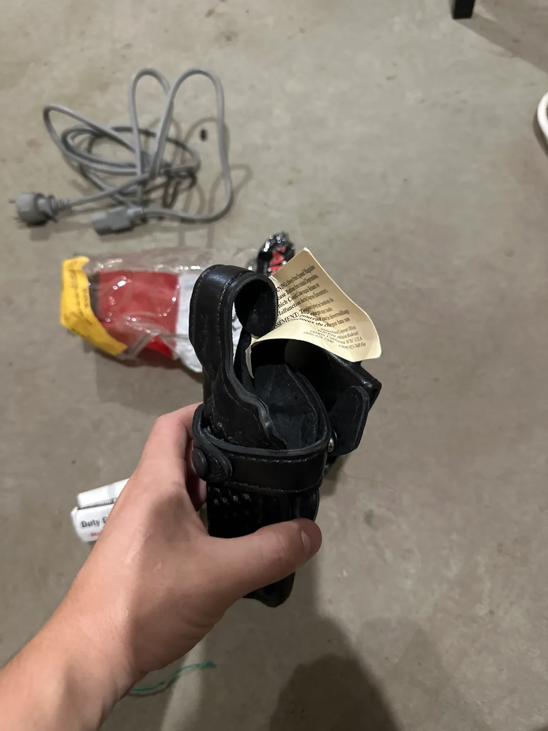 Black Leather Duty Holster thumbnail