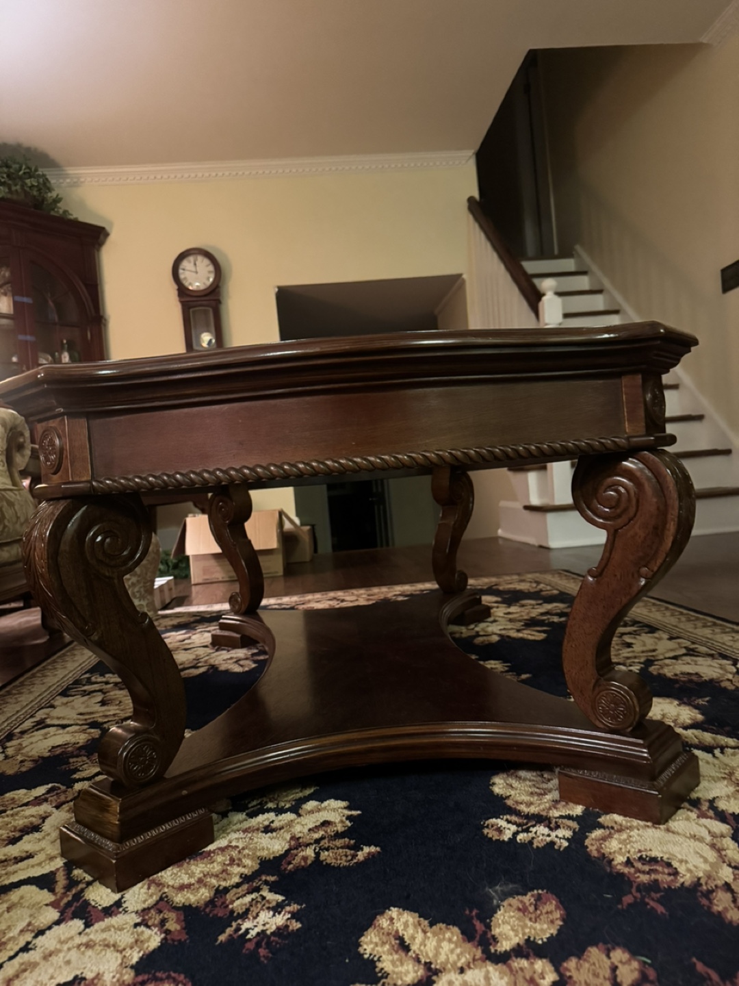 Vintage Glass Top Accent Table - photo 4