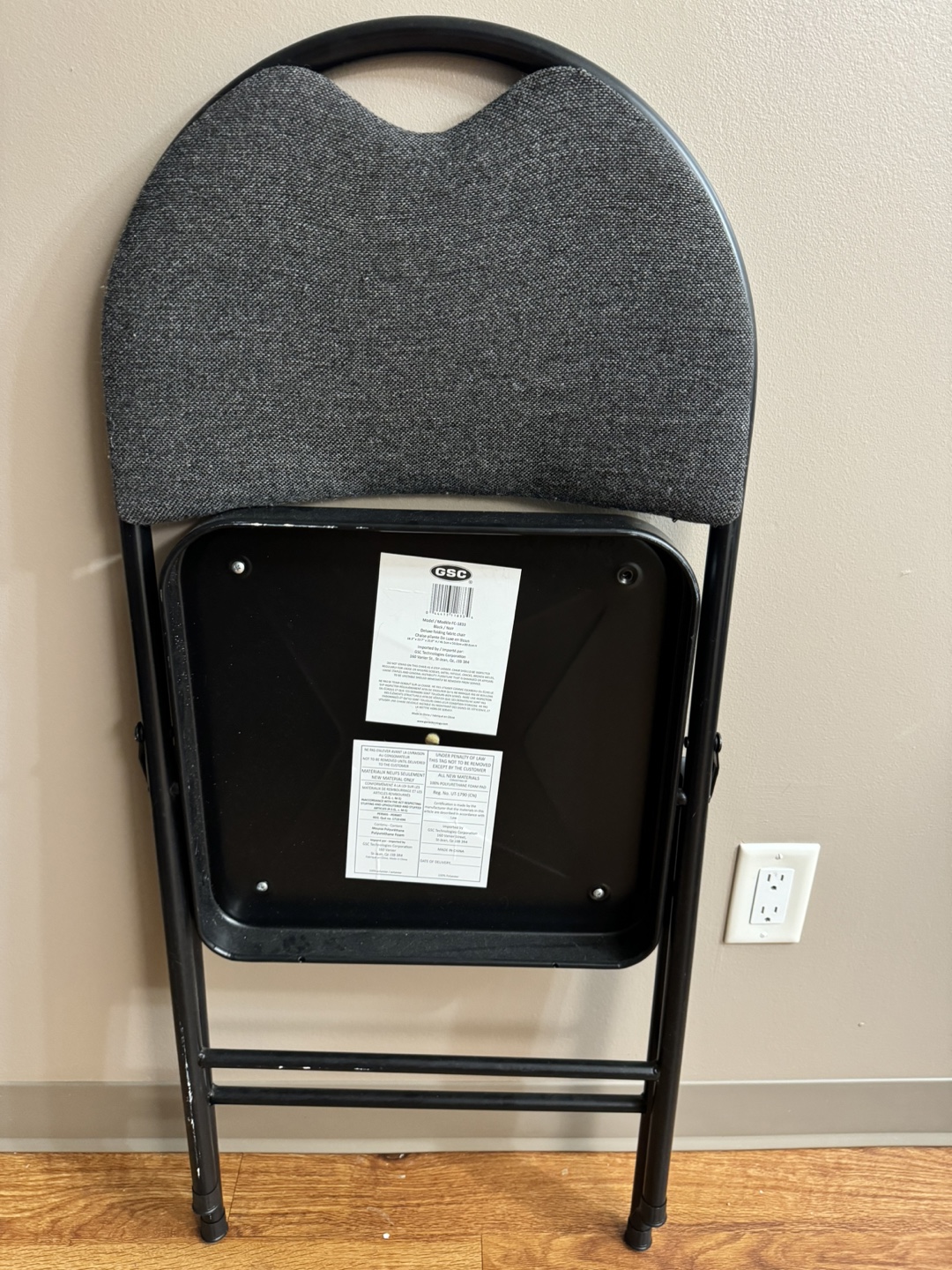Polyester Folding Chair - Black - photo 2