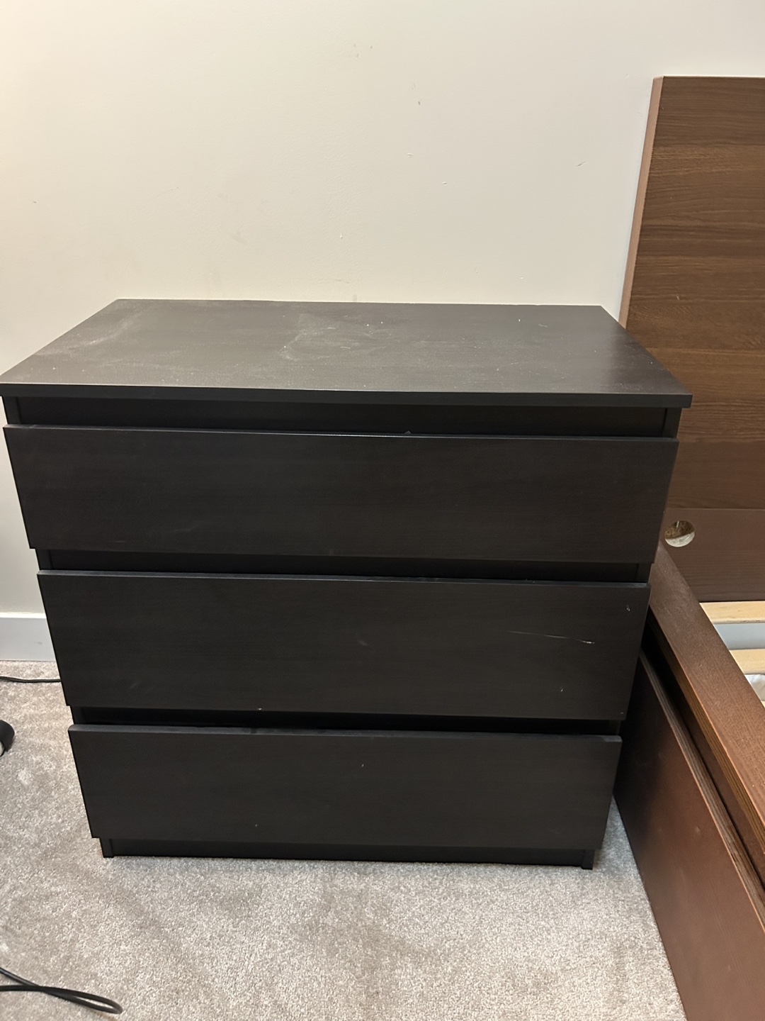 IKEA Queen Size Bed Frame & Dresser Set - Brown - photo 2